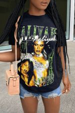 Short Sleeve Print T Shirt GXJL-40092