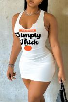 Summer Sleeveless Print Mini Dress GXJL-70009