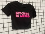 Letter Print Short Sleeve T Shirt GXJL-20003