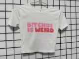 Letter Print Short Sleeve T Shirt GXJL-20003