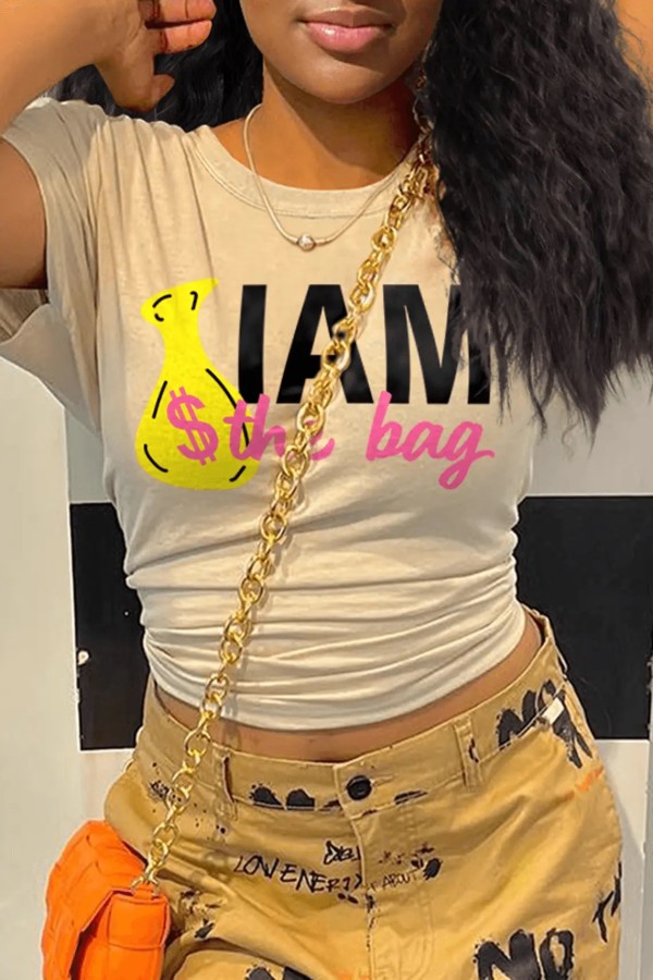 Print Caual T Shirt GXJL-40043