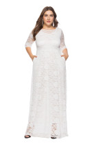 Plus Size Lace Hollow Out Evening Dress GJXI-SQ0092