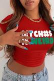 Letter Print Short Sleeve T Shirt GXJL-20003
