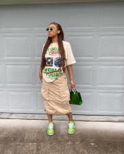 Print Loose Short Sleeve T Shirt GXJL-90901