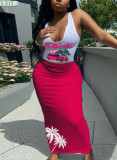 Summer Print Tank Tops And Skirt 2 Piece Set GXJL-035