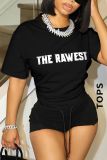 Csual Short Sleeve Print T Shirt GXJL-90108
