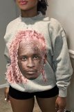 Fashion Long Sleeve Avatar Print Sweatshirt GXJL-0005