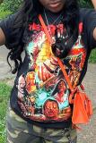 Fashion Print Short Sleeve T Shirt GXJL-90071
