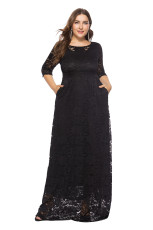 Plus Size Lace Hollow Out Evening Dress GJXI-SQ0092