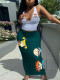 Cartoon Print Vest And Skirt Two Piece Set GXJL-026
