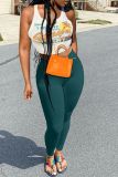 Print Casual Tank Top Pants 2 Piece Set  GXJL-0010