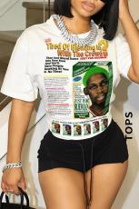 O Neck Print T Shirt GXJL-90120