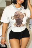 Print O Neck T Shirt GXJL-90107