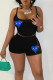 Fashion Print Sling Vest Short Two Piece Set GXJL-40031