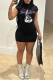 Rabbit Print Short Sleeve Casual Dress GXJL-17003