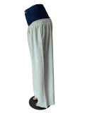 Denim Patchwork Loose Casual Pants MEM-88542
