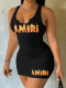 Summer Letter Print Casual Dress GXJL-90038