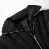 Solid Color Casual Lapel Zipper Jacket Cotton Jacket GSZM-Y23TP407