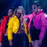 Solid PU Leather Stand-up Collar Cotton Jacket GSZM-A20666T