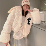 Solid Embroidered Stand Collar Cotton-padded Coat GSZM-Q22TP392