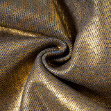 Solid Color Hot Gold Zipper Straight Jeans GSZM-M23PT388