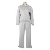 Padded Thickened Sports Loose Sweatshirt 2 Piece Set AIL-258