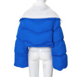 Solid Embroidered Stand Collar Cotton-padded Coat GSZM-Q22TP392