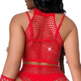 Sexy Hot Drill Hollow Transparent Mesh Clothes Erotic Suit GYDE-T1039