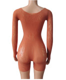 Sexy See Through Hollow Out Tight Romper GYDE-T5032