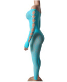 One Shoulder Hollow Out Skinny Yoga Jumpsuit GYDE-YDT023