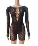 Sexy See Through Hollow Out Tight Romper GYDE-T5032