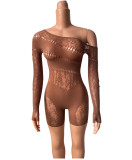 Sexy Erotic Slash Shoulder Long Sleeve Romper GYDE-YDT177