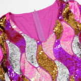 Sexy Sequin Long Sleeve Party Dress CYA-900960