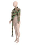 Camouflage Printed Casual Jacket Coat SH-390917