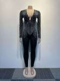Hot Drill V Neck Tight Jumpsuit NY-9128