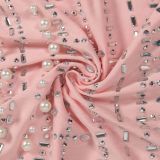 Hot Drill Feather Splicing Peal Mini Dress NY-2922