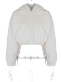 Fashion Cardigan Zipper Hooded Fleece Jacket BLG-C3813845K