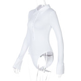 Long Sleeve Single Breasted Bodysuit BLG-P0B3779A