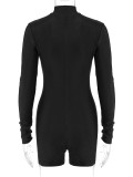 Long Sleeve Zipper Slim Romper BLG-P3813838A