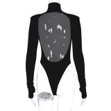 Backless High Collar Bodysuit BLG-P093226A