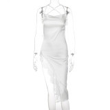 Sexy Backless Lace Sling Split Dress BLG-D1B7097A