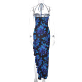 Hollow Out Backless Tie Up Bandage Dress BLG-D3713301K