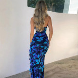 Hollow Out Backless Tie Up Bandage Dress BLG-D3713301K