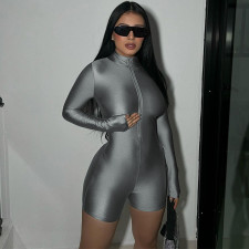 Long Sleeve Zipper Slim Romper BLG-P3813838A
