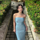 Fashion Tube Tops Slim Maxi Dress BLG-D3311887K