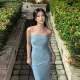 Fashion Tube Tops Slim Maxi Dress BLG-D3311887K