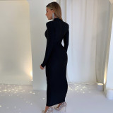 Solid Color Slim Solid Color Maxi Dress BLG-D1B7236K