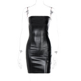 Solid Color Tube Tops Mini Dress BLG-D114327A