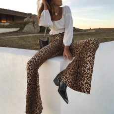 High Waist Leopard Print Flare Pants BLG-P8A0502A
