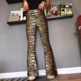 High Waist Leopard Print Flare Pants BLG-P8A0502A